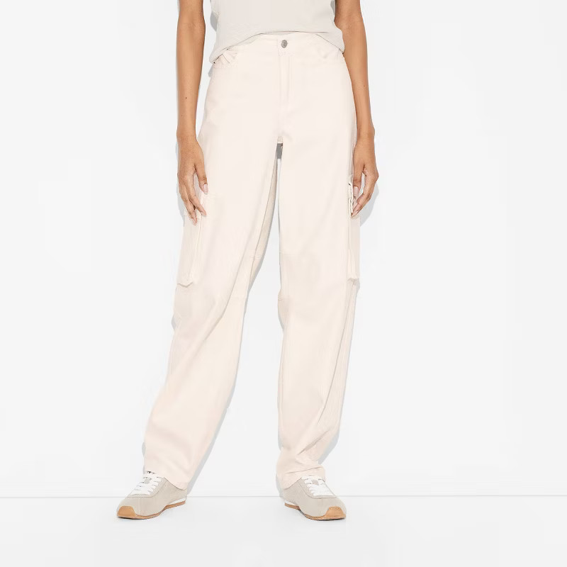 Women's Mid-Rise Barrel Cargo Pants - Wild Fable™ | Target
