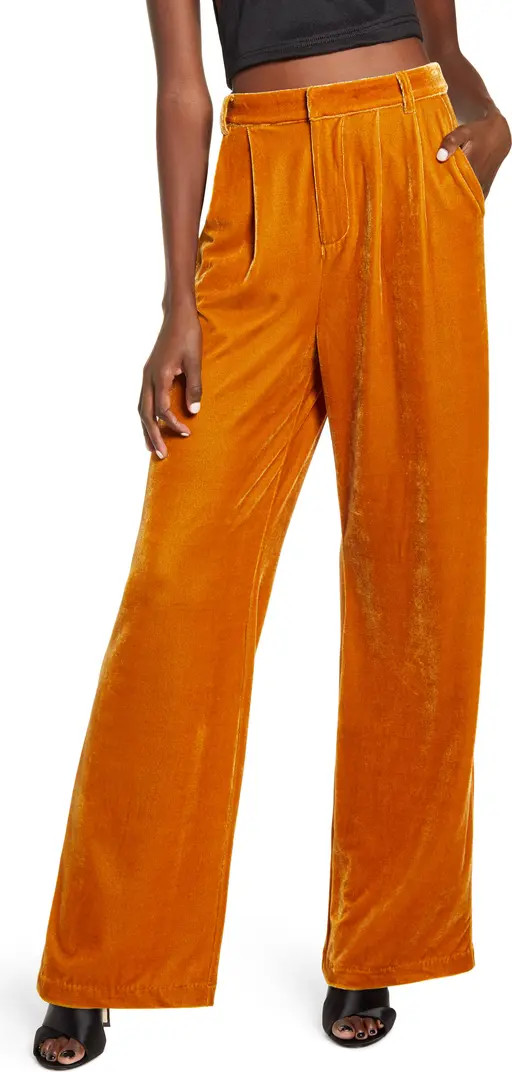 Velvet Wide Leg Pants | Nordstrom