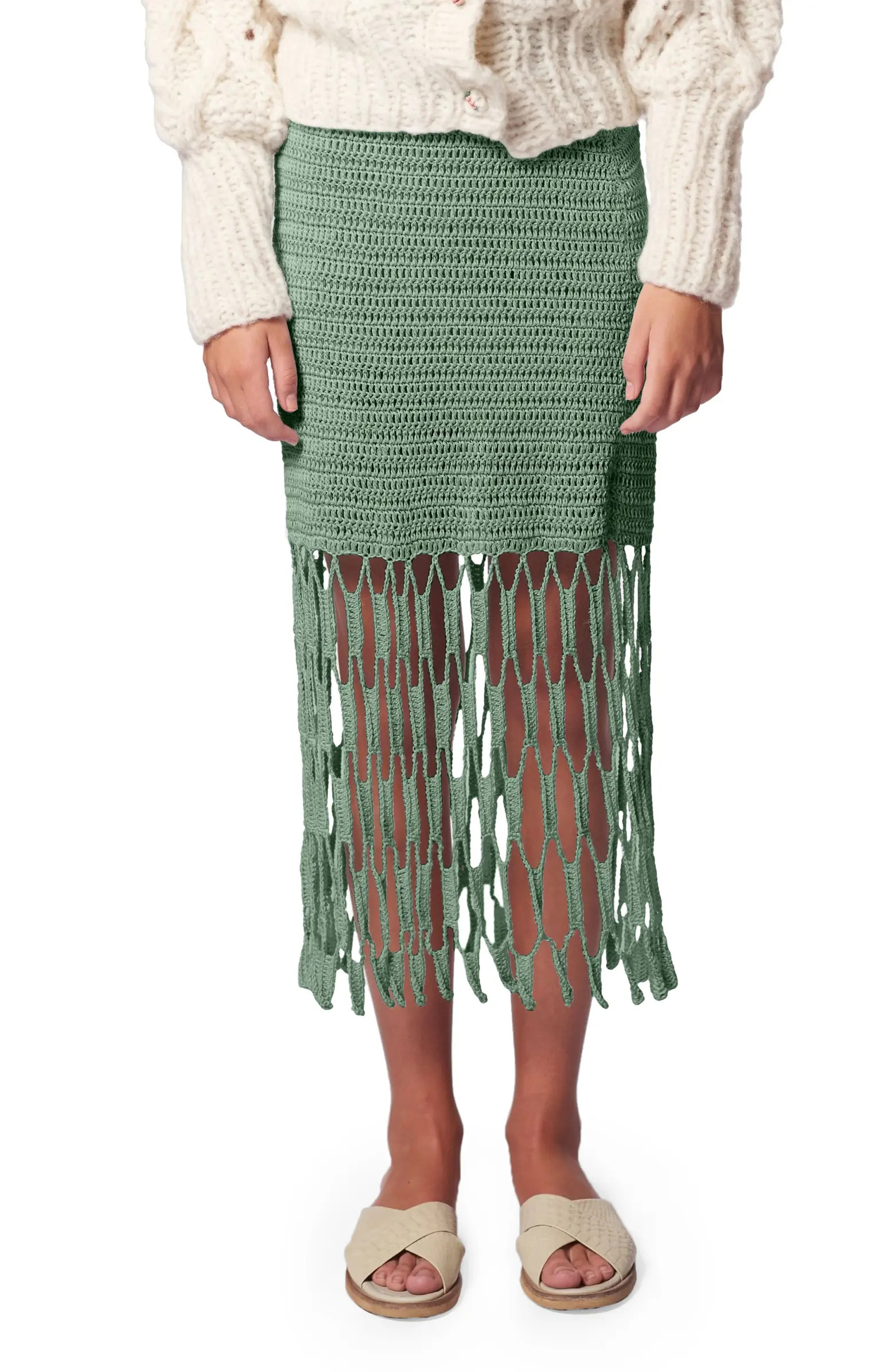 AYNI Lined Crochet Midi Skirt | Nordstrom | Nordstrom