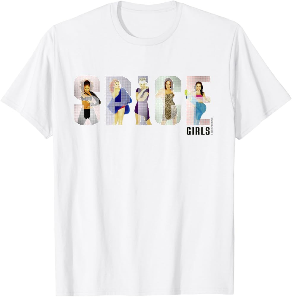 Spice Girls Classic White Album Tee - Crew Neck, Short Sleeve, 100% Cotton | Amazon (US)