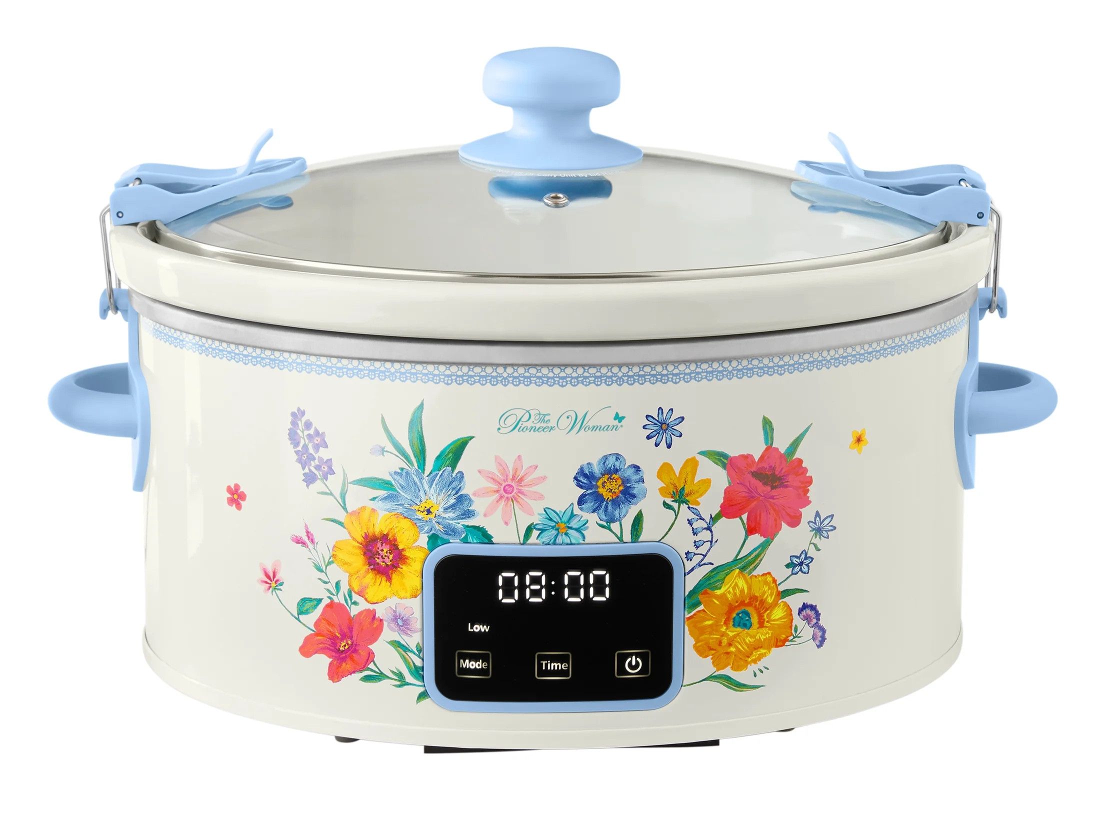 The Pioneer Woman 6-Quart Slow Cooker, Locking Lid, Digital, Brilliant Blooms, Model PW8400778514... | Walmart (US)