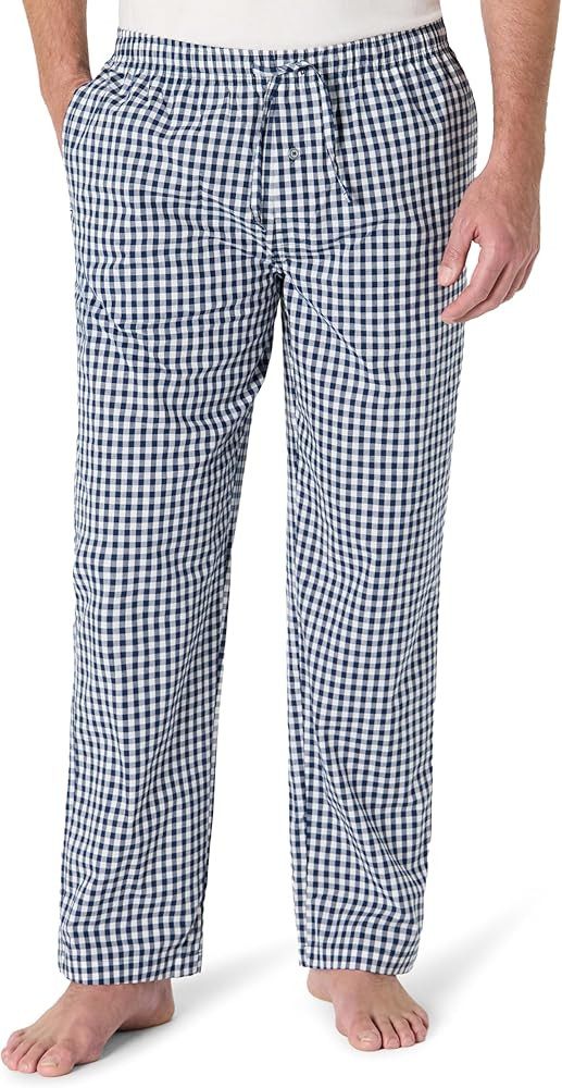 Amazon Essentials Mens Straight-Fit Woven Pajama Pant with Pockets | Amazon (US)