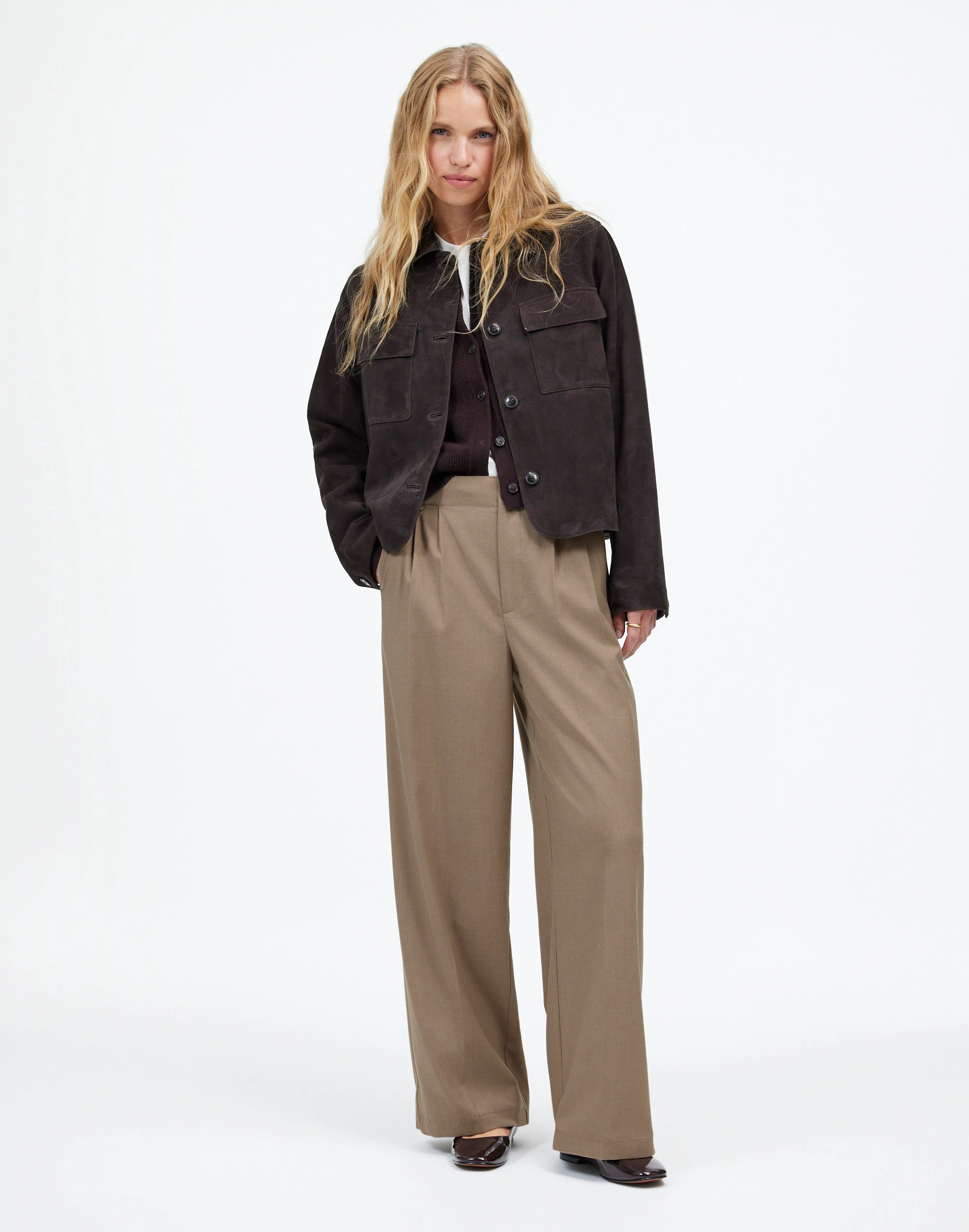 The Harlow Wide-Leg Trouser in Brushed Twill | Madewell