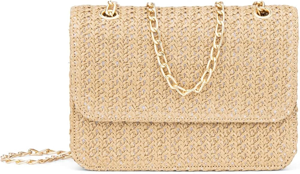 Olivia Miller Women's Fashion Theodore Natural Straw, Small Crossbody Bag w Convertible Strap, Ev... | Amazon (US)