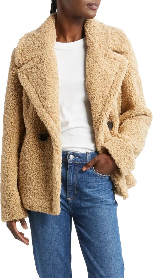 Double Breasted Teddy Coat | Nordstrom