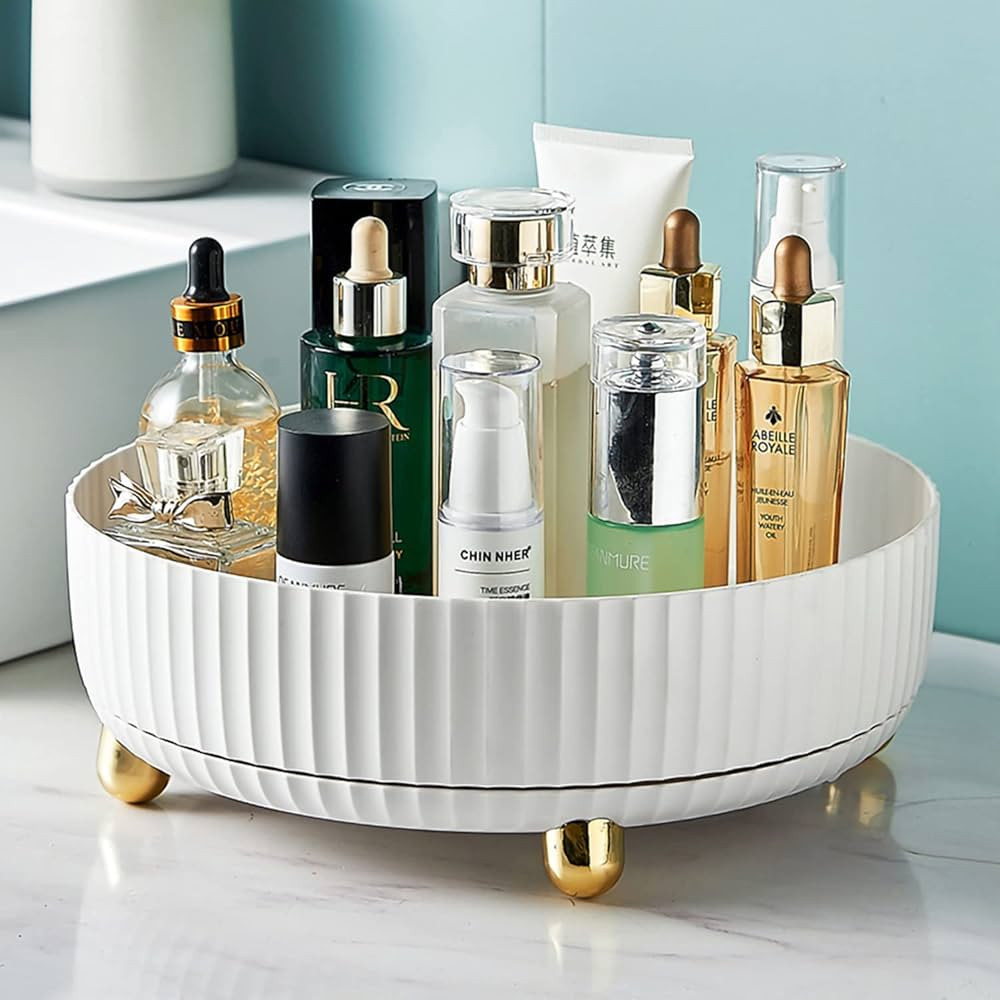 Lazy Susan Turntable Organizer for Cabinet, Makeup Perfume Organizer, Plastic Rotating Turntray C... | Amazon (US)