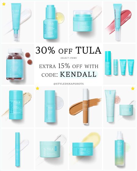 TULA sale!! 30% off select items and code KENDALL stacks for extra 15% off 

skincare, beauty 

#LTKSaleAlert #LTKBeauty #LTKFindsUnder50