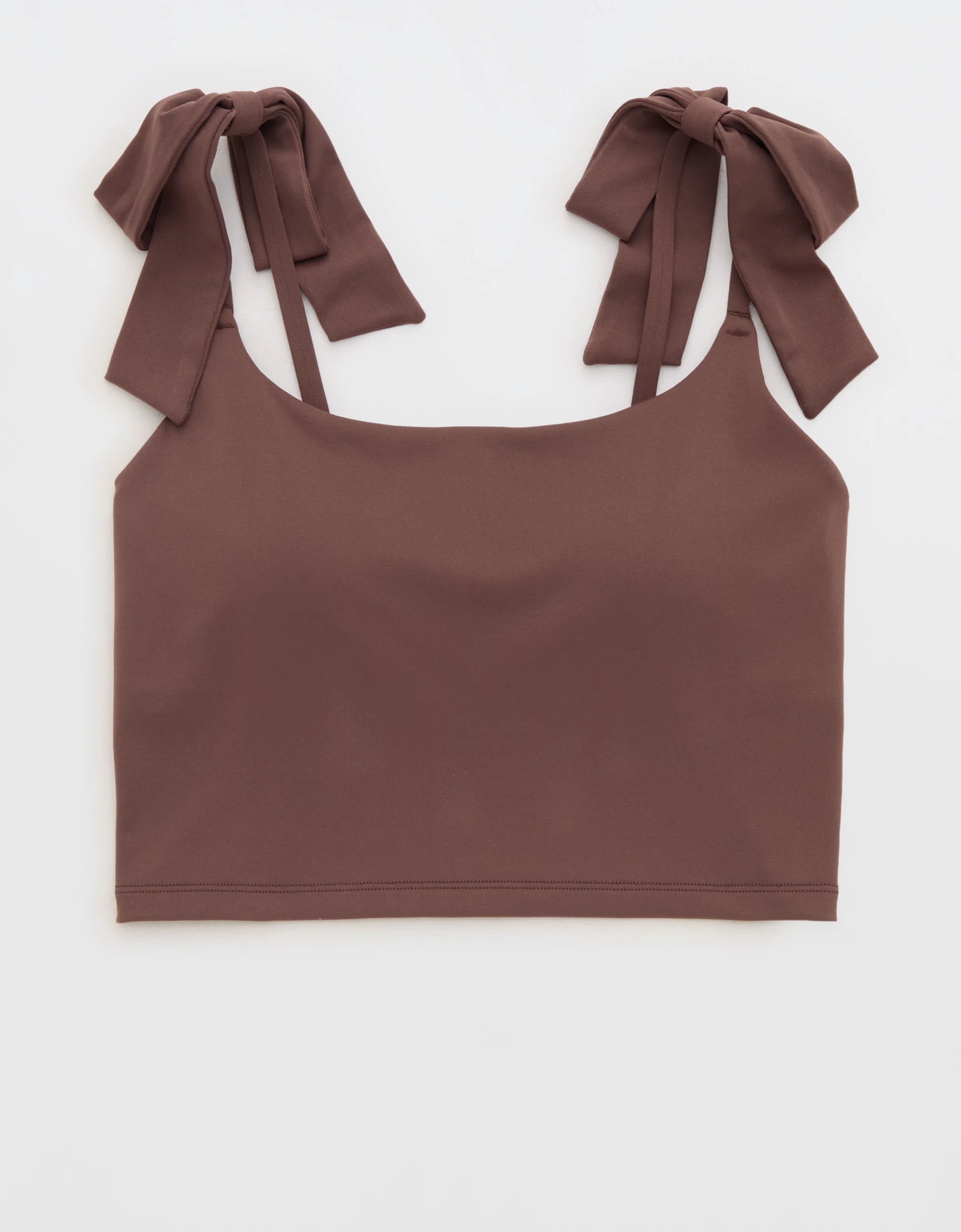 OFFLINE by Aerie Real Me Tie Shoulder Longline Sports Bra | Aerie