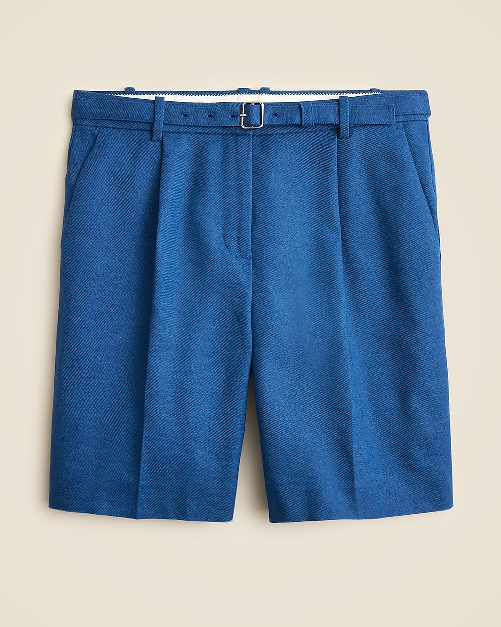 Pleated 9" trouser short in stretch linen blend | J. Crew US