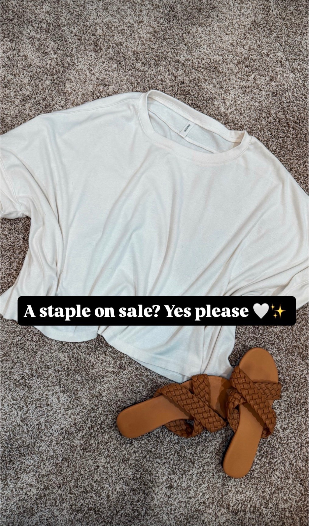 A staple on sale? Yes please 🤍✨ the perfect basic tee to style a million ways!!

#LTKootd #LTKmomlife #LTKMidsize