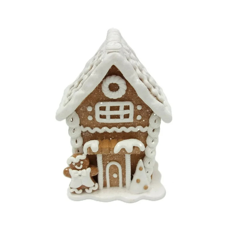 Gingerbread House Christmas Tabletop Decoration, Multicolor, 5", by Holiday Time | Walmart (US)