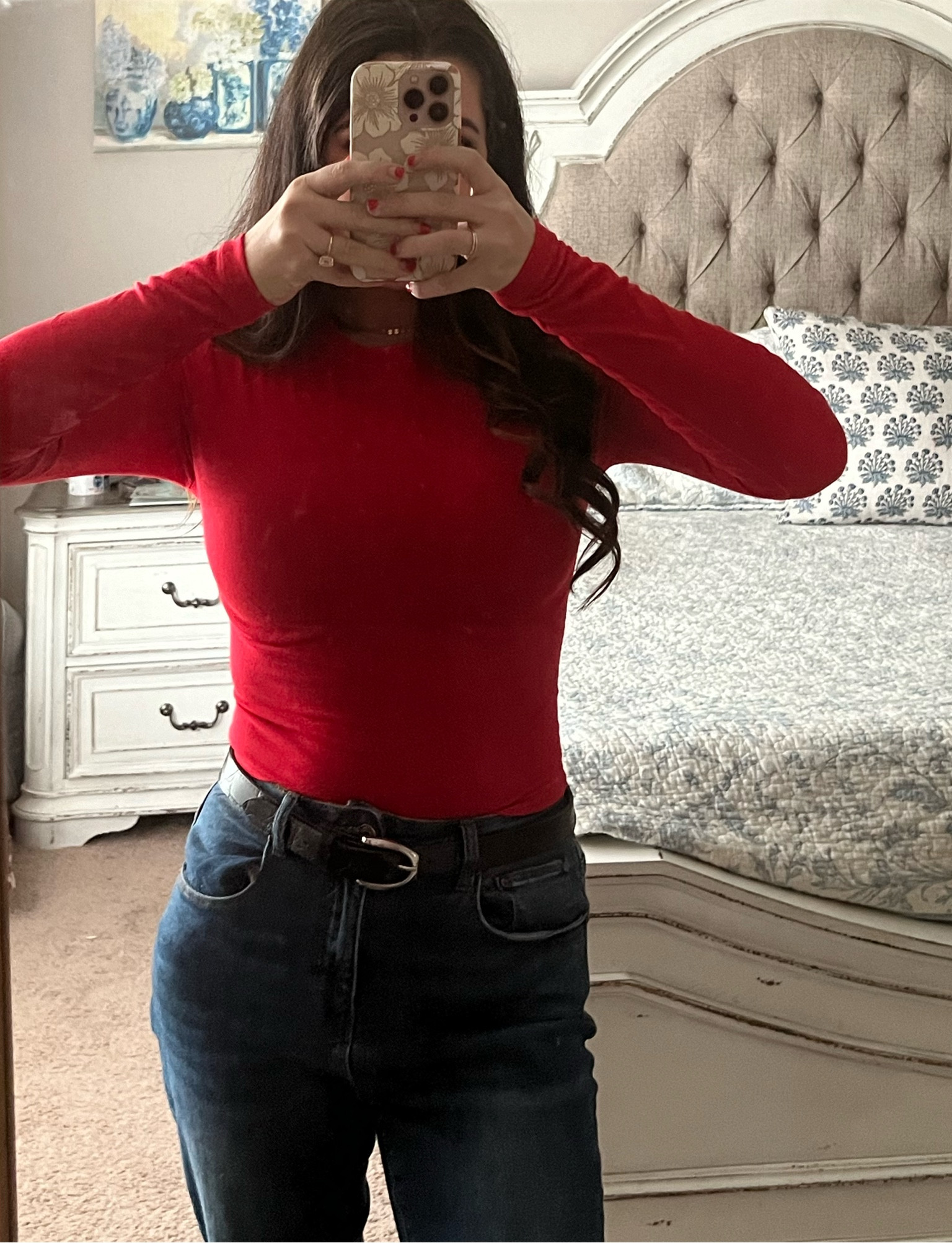 Amazing bodysuit feel long sleeve top!! Cropped right at the waist to go so well with high waisted! Cute fall long sleeve modest top high neck. Amazon finds 

#LTKSeasonal #LTKSaleAlert