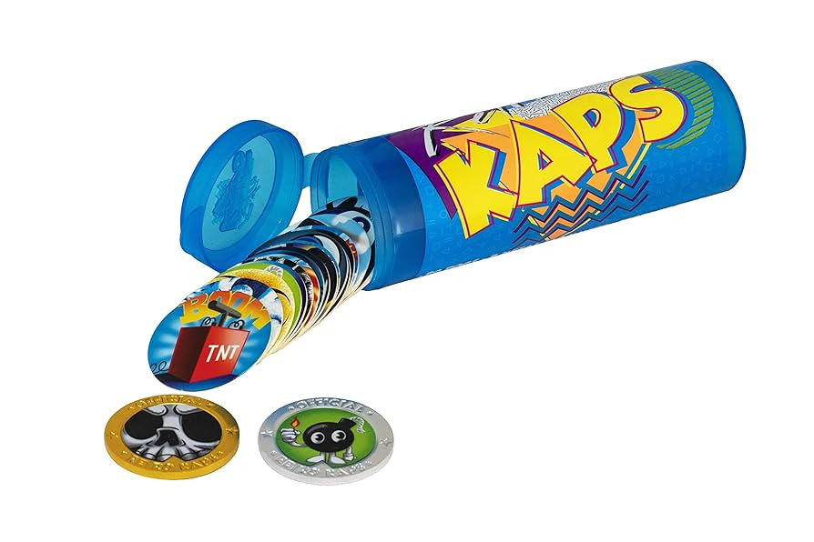 Neon Blue Storage Tube Starter Set Game Includes: 20 Pogs & 2 Exclusive Slammers | Amazon (US)