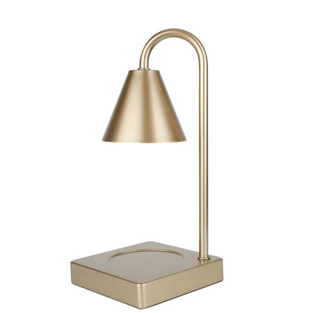 Mainstays Candle Warmer Lamp, Wax Candle Warmer for Home Fragrance, Gold | Walmart (US)
