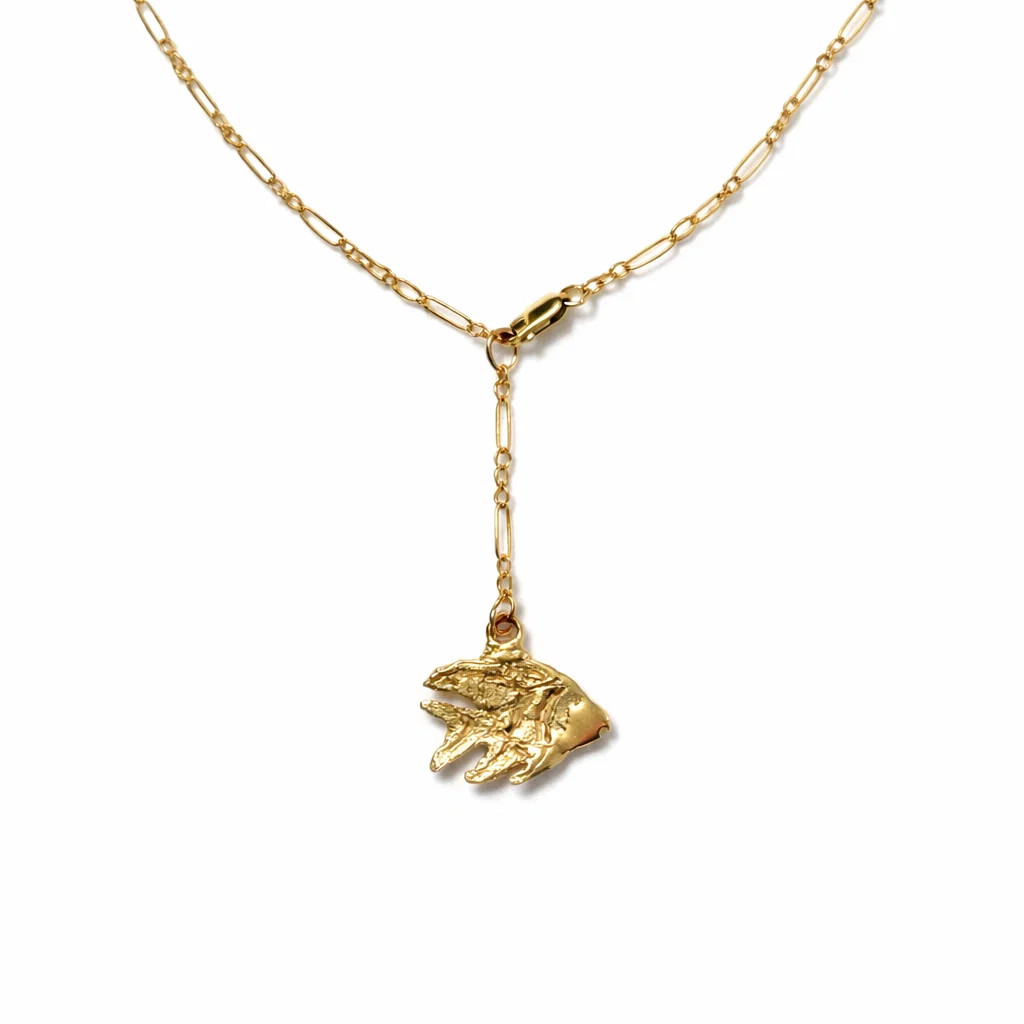 Kenny Flowers x Sun Vow Jewelry Reef Fish Gold Lariat Necklace | Kenny Flowers