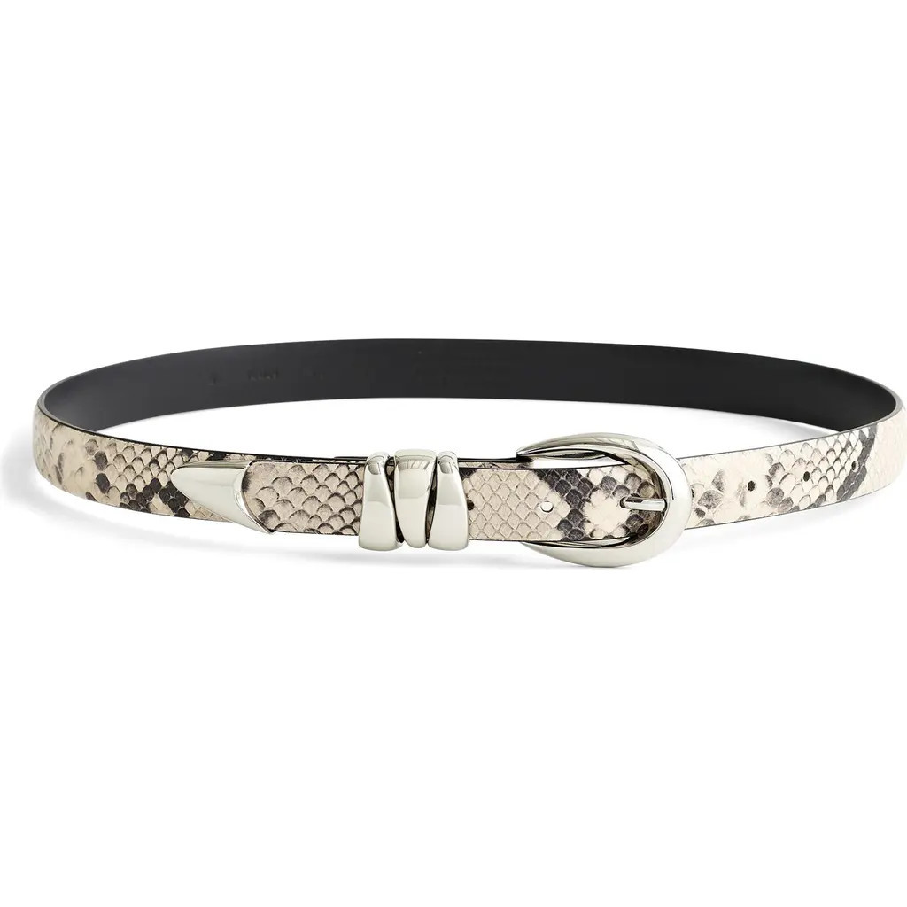 Madewell Triple Metal Keeper Belt in True Black Multi at Nordstrom, Size Small | Nordstrom