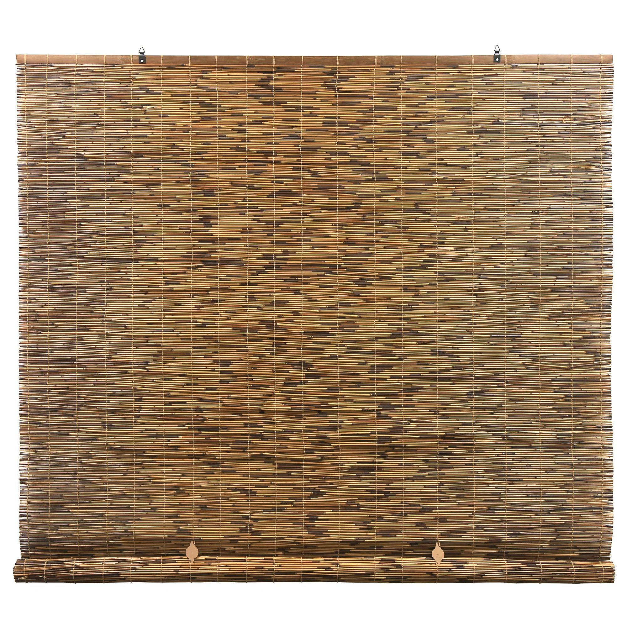 Radiance 4' x 6' Cord Free Peeled and Polished Reed Roll-Up Outdoor Sun Shade, Cocoa Brown | Walmart (US)