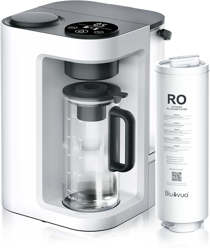 Bluevua RO100ROPOT-Lite(UV) Reverse Osmosis System Countertop Water Filter, 7-Stage Purification ... | Amazon (US)