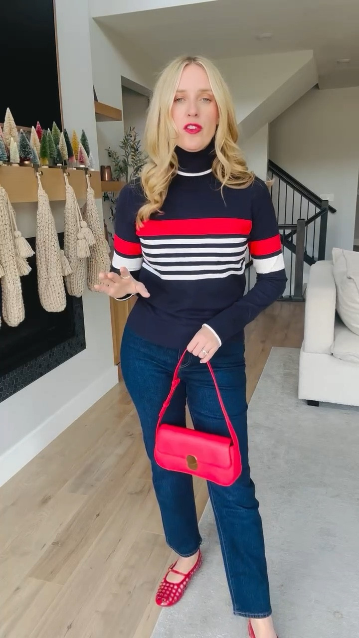 Walmart holiday rapid-fire try-on featuring three everyday festive outfits for December. Sweater vest in a small layered over a long-sleeve button-down with a sparkly collar (small), Mary embroidered sweater in a medium, and striped holiday turtleneck in a medium. Jeans run true to size. Perfect for winter events, holiday gatherings, and seasonal everyday style.#LTKWinter #LTKWalmartFashion #WalmartFashion #WalmartFinds #HolidayOutfits #HolidayStyle #WinterStyleInspo #WinterOutfits #AffordableStyle #ClassicStyle #EverydayOutfits #HolidayWardrobe #FestiveStyle #WinterFashion #OutfitIdeas #StyleInspo #MomStyle #BudgetFriendlyFinds #WalmartWinter #HolidayEssentials #LTKUnder50 




#LTKSeasonal #LTKFindsUnder50 #LTKootd