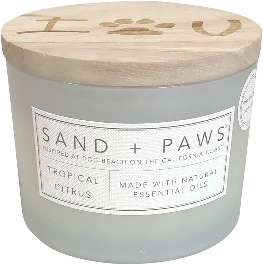 Sand + Paws Scented Candle - Tropical Citrus - Additional Scents and Sizes \u2013Luxurious Air Fr... | Amazon (US)