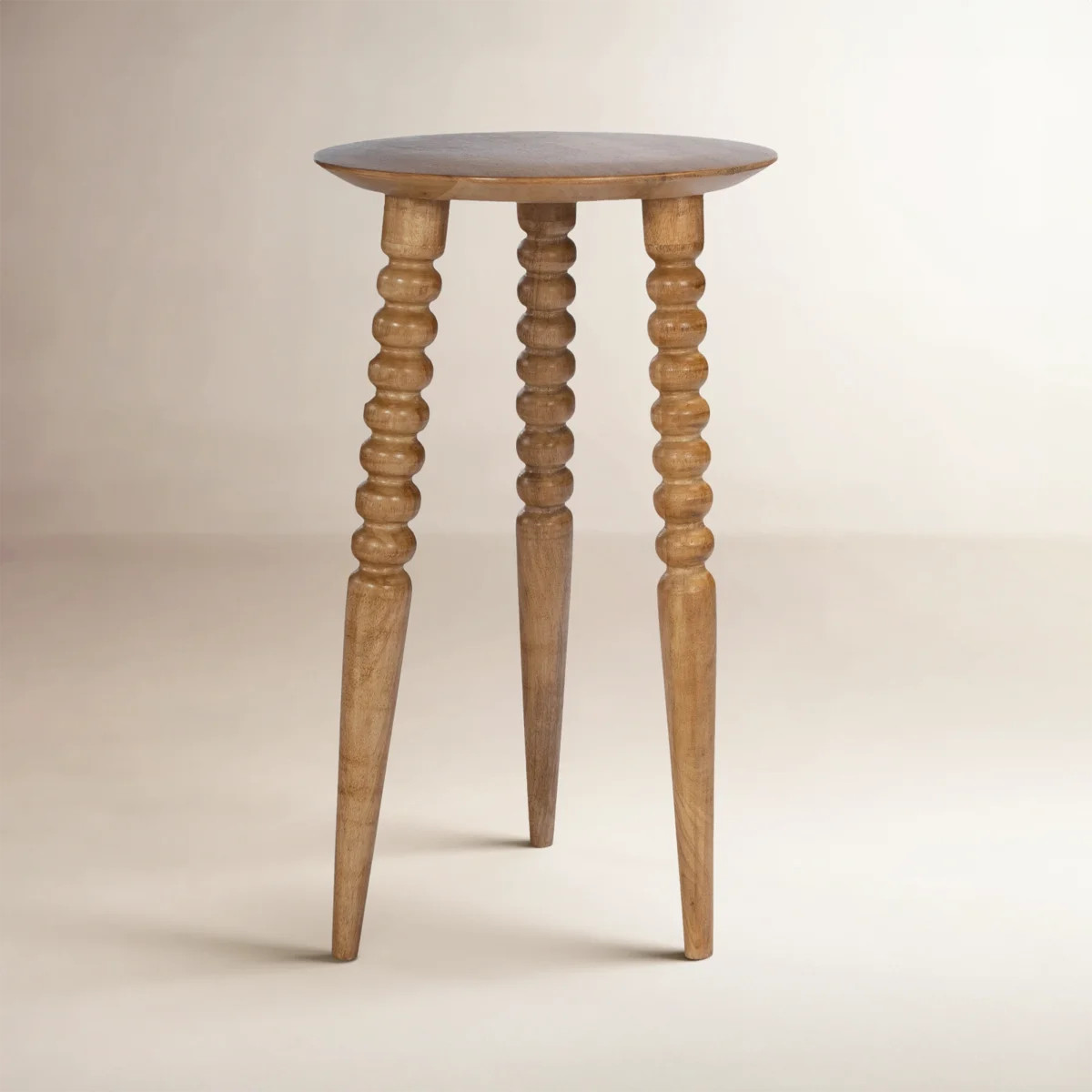 Lessing Round Solid Mango Wood End Table | Wayfair North America