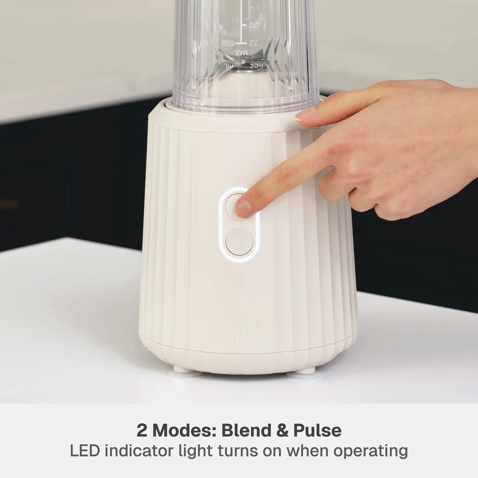 Thyme & Table 900 W 25 oz Single Serve Blender with Tritan Vessel, Smart Seal Lid and Straw, 6-Po... | Walmart (US)