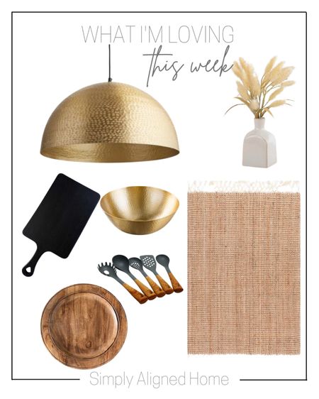 —foxtail wheat Arrangement—antique brass 4 light chandelier—hand woven Reese accent rug—rustic burnt wood charger—matte black wood cutting board—nylon wood inspired 5 pc. Kitchen tool set—gold hammered metal serving bowl  

#LTKstyletip #LTKfamily #LTKhome