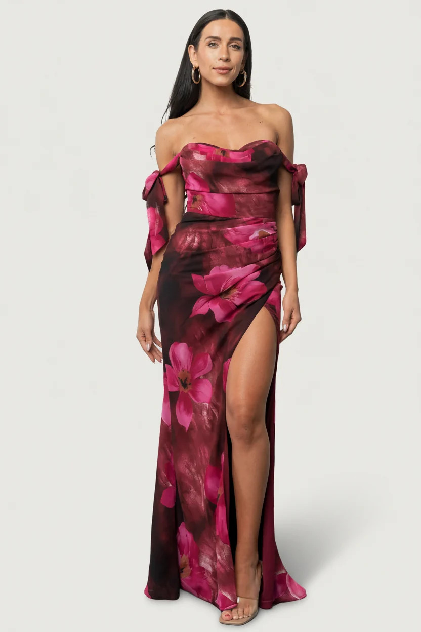 Allegra Off-Shoulder Maxi Dress Floral | Baltic Born | Baltic Born