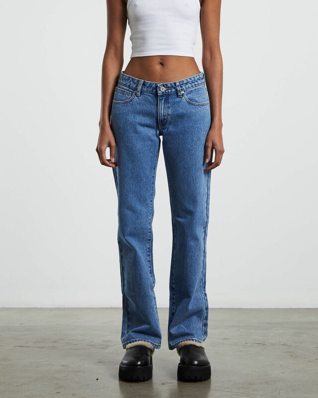 A 99 Low Rise Straight Jeans Katie Organic Blue | General Pants
