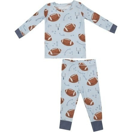 Footballs L/S Loungewear Set, Blue | Maisonette