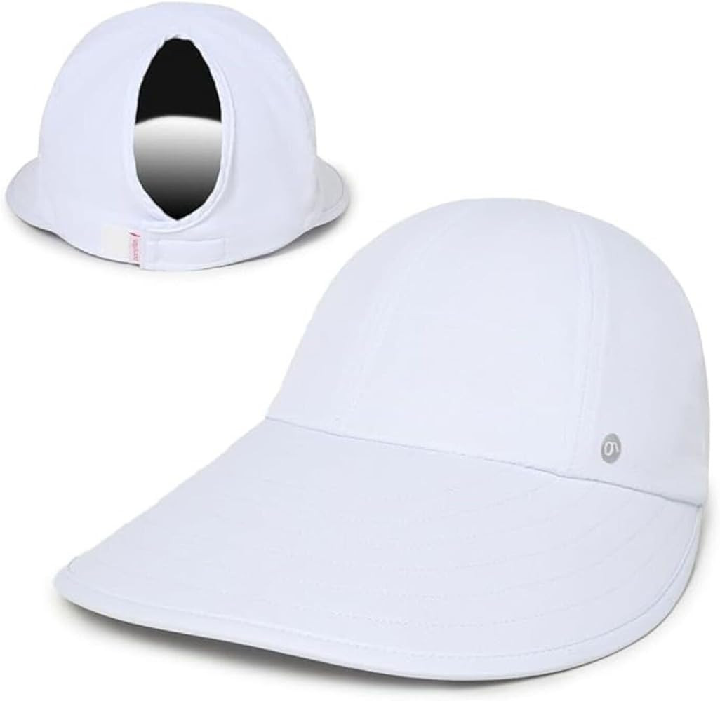 Sunblocker Wide Brim Hat, Patented Women\u2019s Ponytail Sun Hat for Adults, UPF 50 Sun Protectio... | Amazon (US)