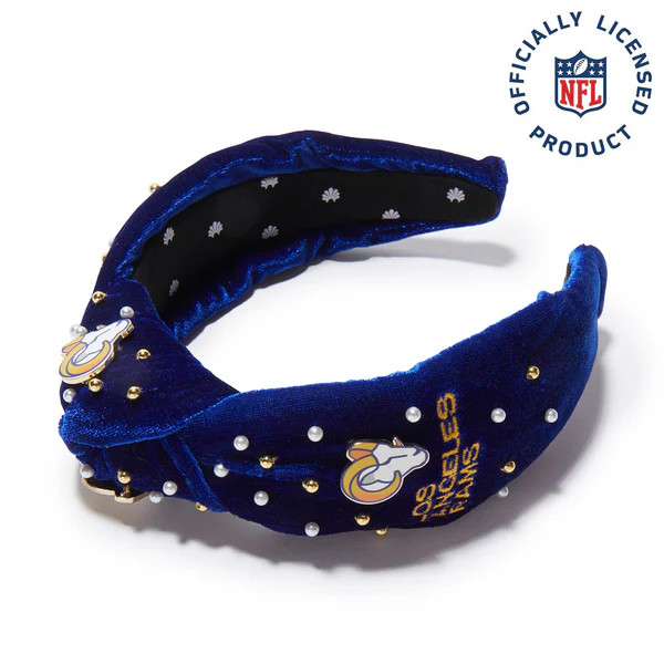LOS ANGELES RAMS LELE SADOUGHI X NFL ROYAL EMBELLISHED KNOTTED HEADBAND | LELE SADOUGHI
