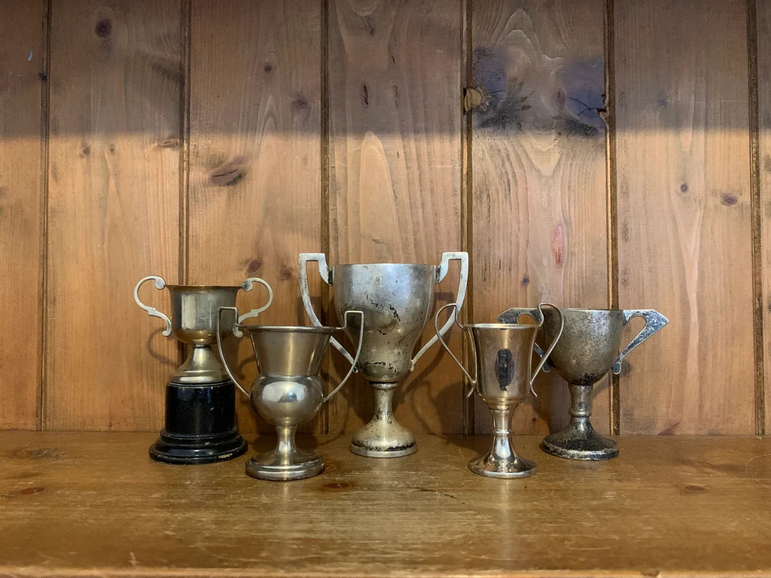 Vintage Collection of 5 Silver Plate NOT ENGRAVED Sporting Trophies, Trophy, Trophies, Sporting I... | Etsy (US)