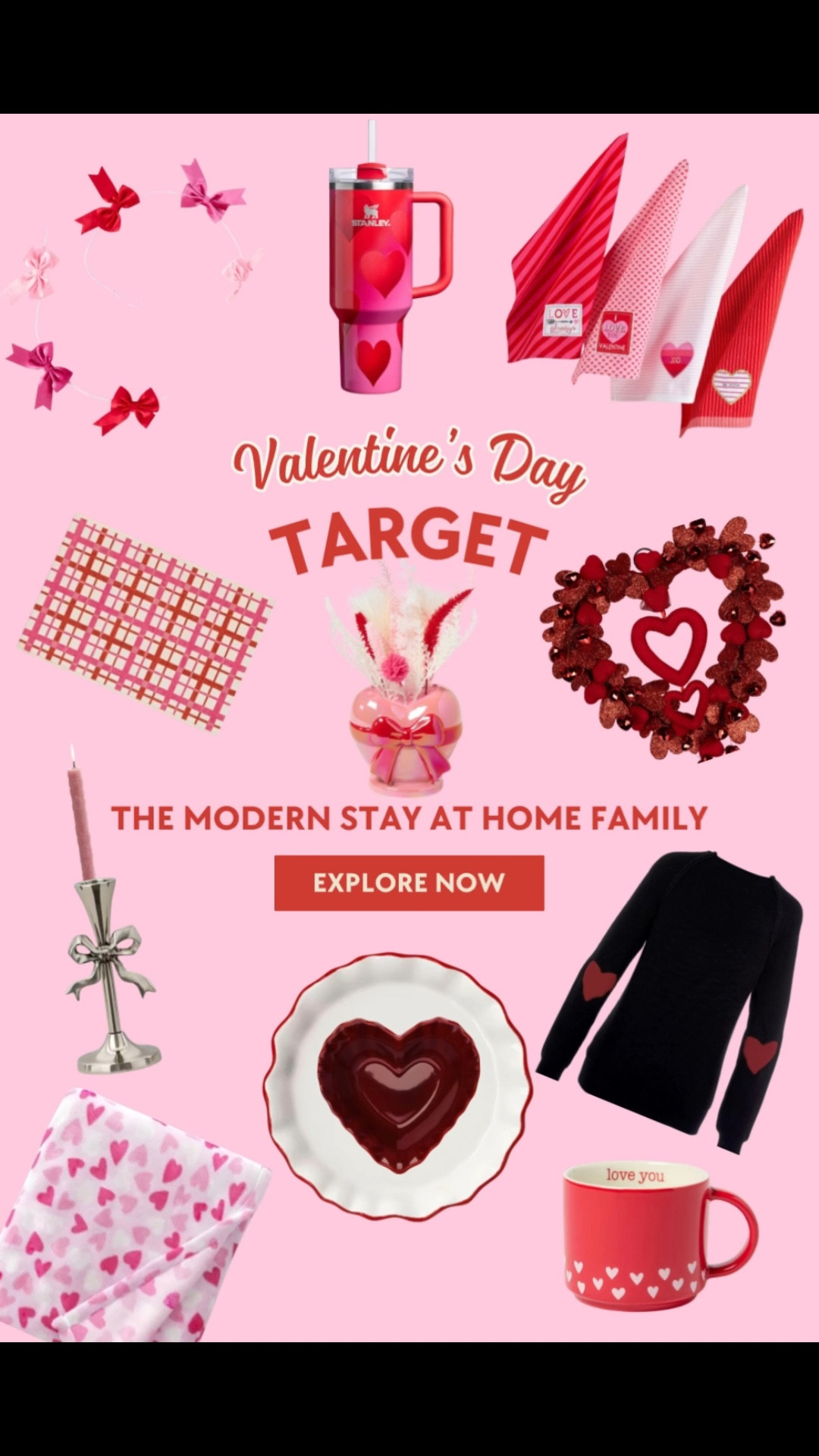 Target really understood the Valentine’s Day assignment this year 💕 

From cozy Valentine’s pajamas and heart-print loungewear to festive home decor, sweet kitchen finds, affordable gifts, and cute Valentine’s outfits, this Target Valentine’s Day collection is so good. Whether you’re shopping for Galentine’s Day, classroom Valentine’s, a cozy night in, or just love pink, red, and heart details, these Target finds are perfect for decorating, gifting, and celebrating love on a budget. Everything is affordable, trendy, and easy to style for the entire month of February — tap to shop all my favorite Target Valentine’s Day finds in one place!

Target Valentine’s Day, Target Valentine decor, Target Valentine’s Day collection, Valentine’s Day decor Target, Target Valentine pajamas, Target Valentine gifts, Target heart decor, Valentine’s Day Target finds, affordable Valentine’s Day decor, Valentine’s Day outfits Target, Target pink decor, Target red decor, Valentine’s Day home decor, Target seasonal finds, Target holiday decor, Valentine’s Day gifts for her, Valentine’s Day gifts on a budget, Galentine’s Day ideas, Valentine’s Day shopping Target, February decor Target 💗#LTKFindsUnder50 

#LTKHome #LTKSeasonal #LTKValentine
