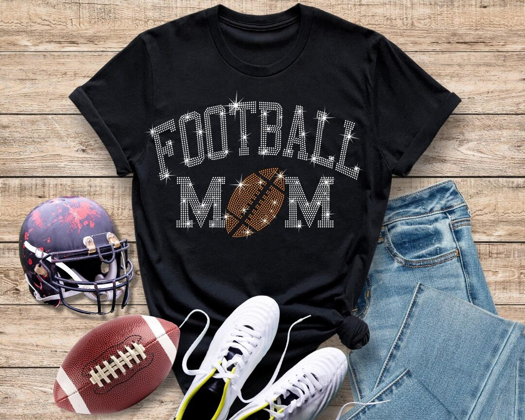 Football Mom Rhinestone Shirt, Sports Mama T-shirt, Cute Mama Hoodie, Cheer Mom Team Jersey, Cozy... | Etsy (US)
