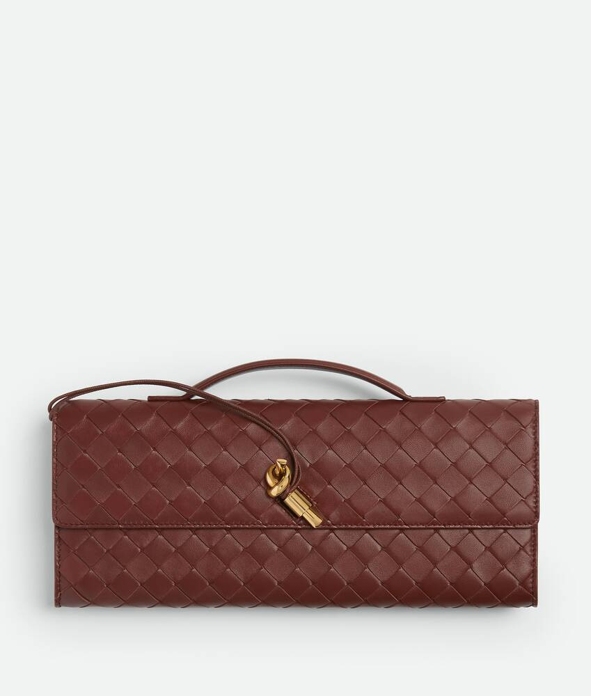 Bottega Veneta® Women's Andiamo Clutch in Sapele. Shop online now. | Bottega Veneta