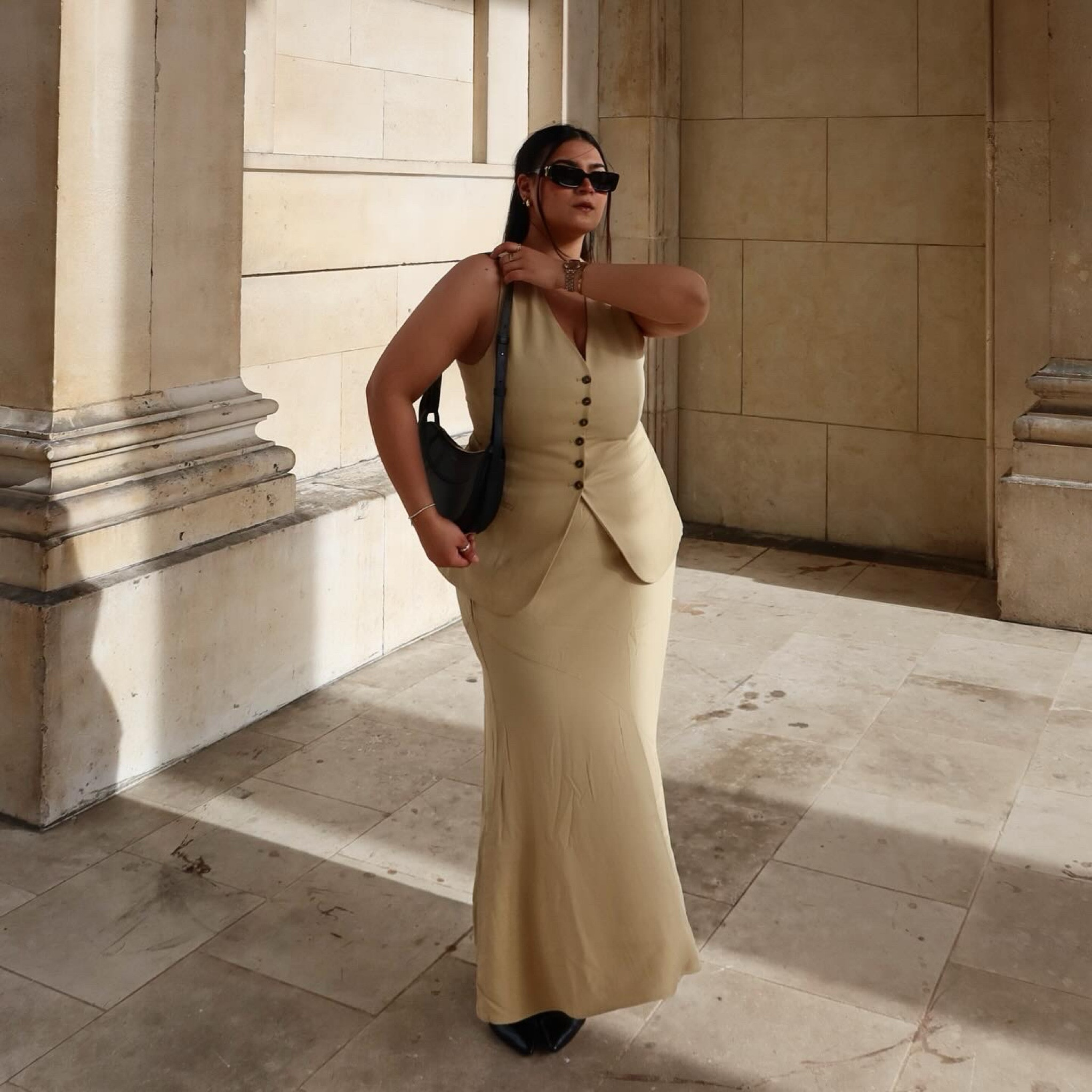 Linen waistcoat and skirt set from H&M. Perfect for spring/ summer 🤍

#LTKsummer #LTKuk #LTKmidsize