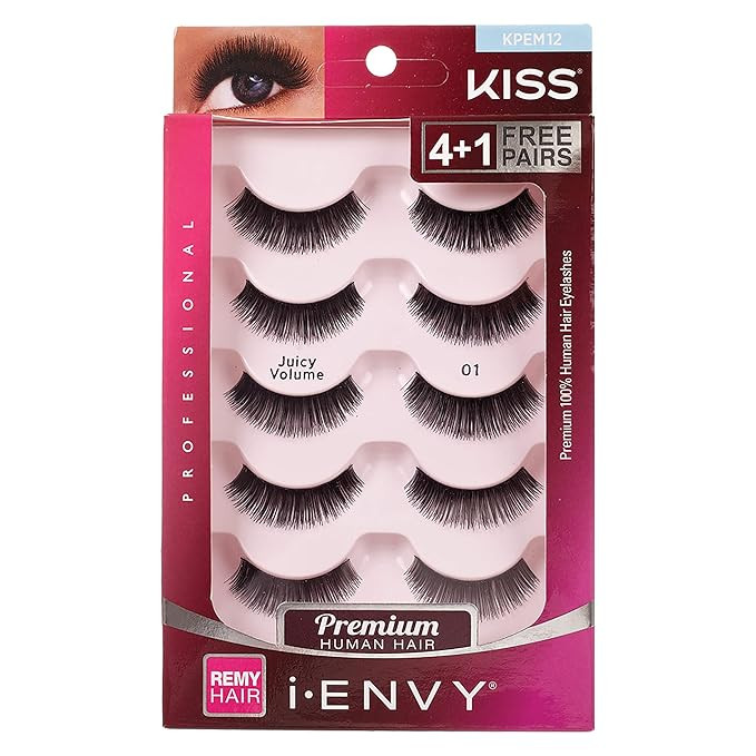 KISS I ENVY Multi Pack Eyelashes Juicy Volume 01 KPEM12 | Amazon (US)