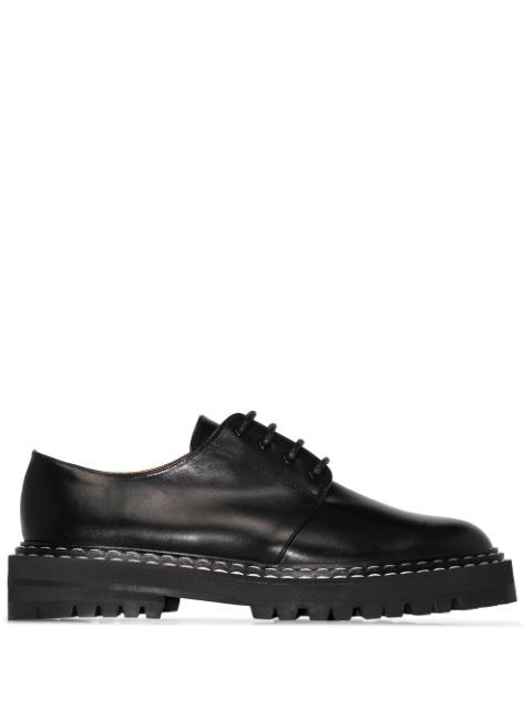 ATP Atelier Maglie contrast-stitch Derby Shoes - Farfetch | Farfetch (UK)