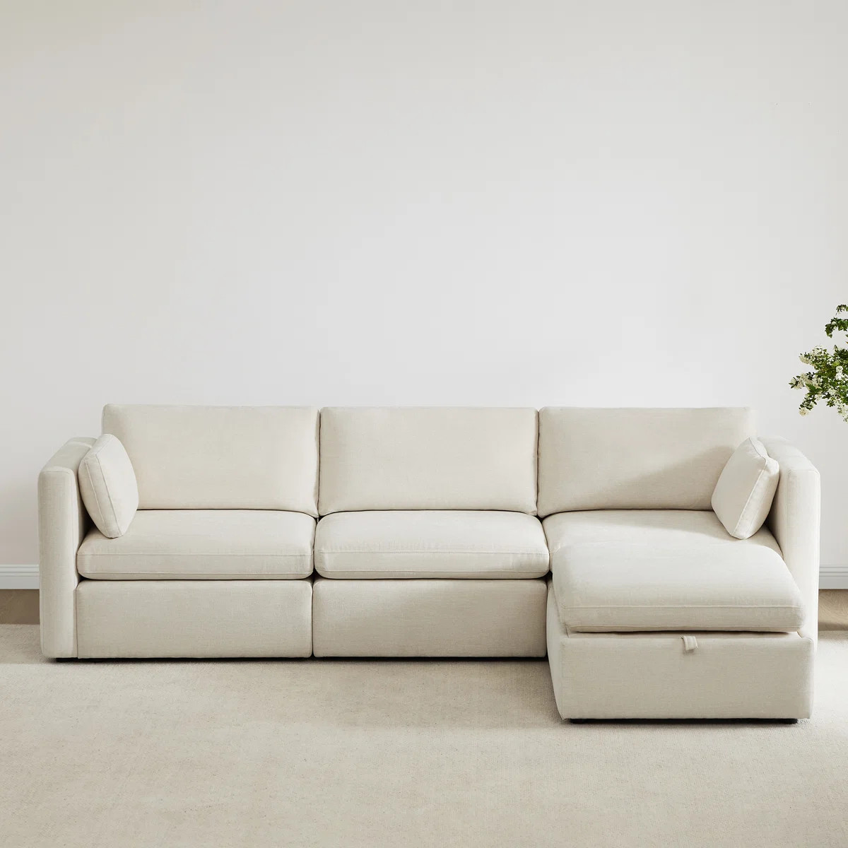 Winfree 4 - Piece 112.6" Upholstered Modular Sectional Sofa with Ottoman | Wayfair North America