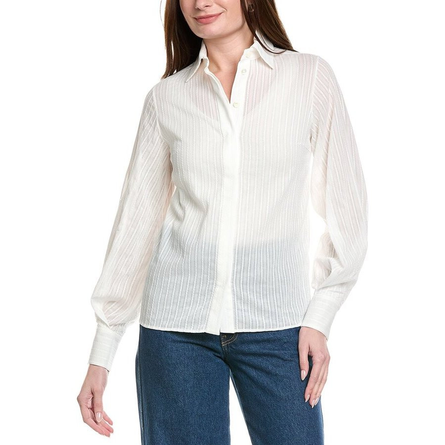 Eleventy Women's White Puff Sleeve Shirt | Jomashop.com & JomaDeals.com
