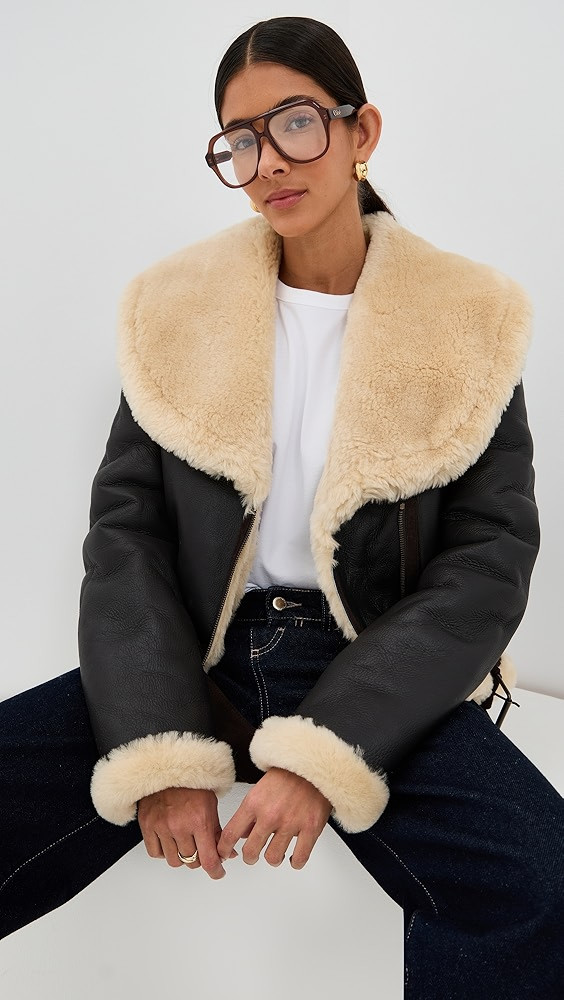 Aviator Leather Jacket | Shopbop