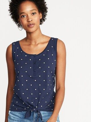 Relaxed Tie-Front Sleeveless Top For Women | Old Navy US