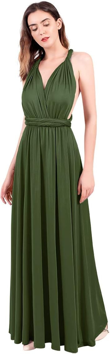 Womens Transformer Evening Dress Maxi Cocktail Wrap Convertible Multi Way Floor Long Formal Gown | Amazon (US)