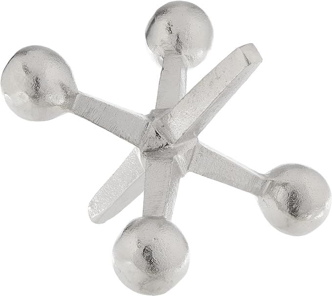 Sagebrook Home 12860-06 Silver Metal Jacks Decor, 5", 7''L x 5''W x 5''H | Amazon (US)