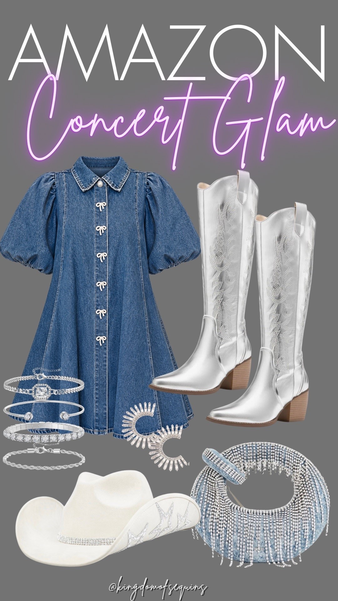 Rhinestones and denim are always a good idea when you go to a country concert 😍🎤🎶

#LTKootd