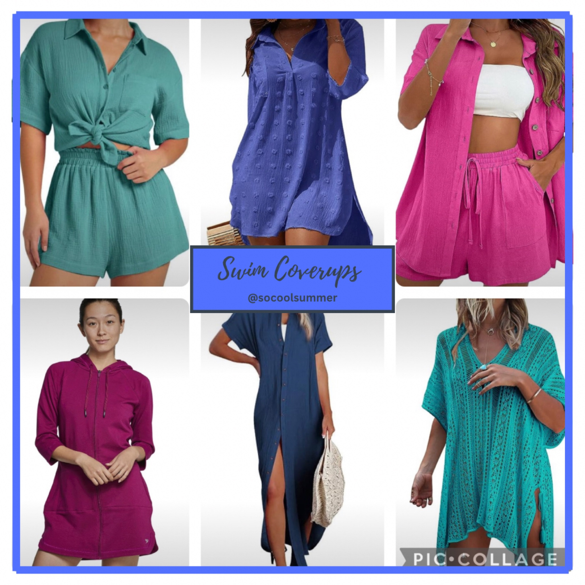 Swim coverups for your beach vacation.  Special thanks to SpringPlaybook for the top periwinkle one!  Very close to heliotrope which works for summers and autumns.

#LTKSeasonal #LTKstyletip #LTKsalealert