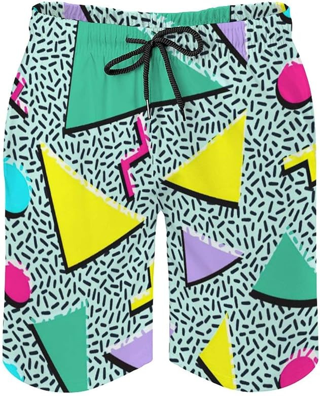 BDUN 80s Clothes for Men Swim Trunks 90s Bathing Suit and Pants for Party | Amazon (US)
