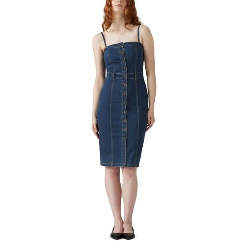 Levi's Women's Denim Bustier Dress, (New) Upper East Side (Stretch), X-Small | Amazon (US)
