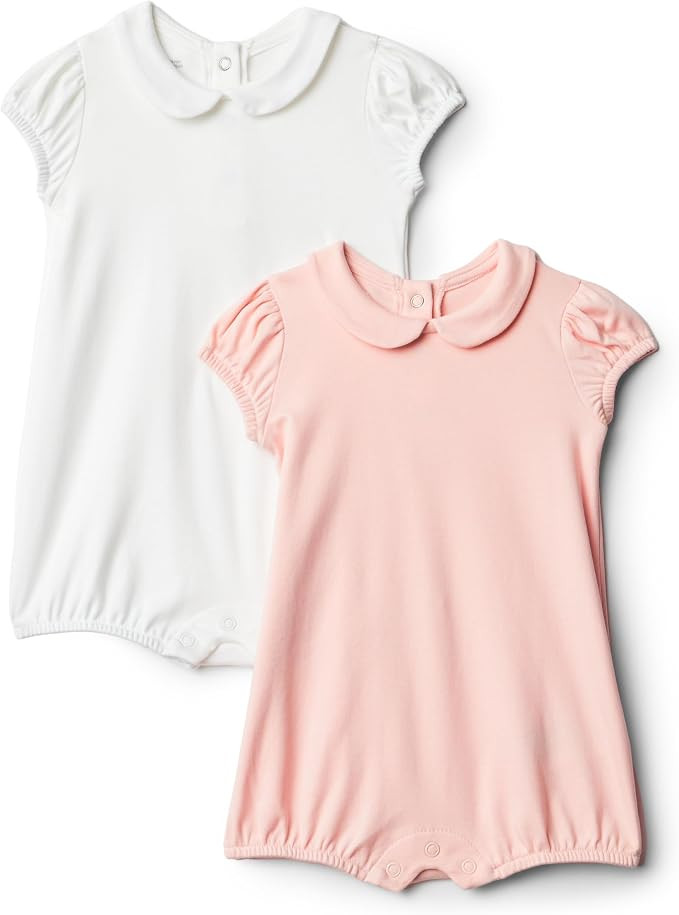 Amazon Essentials x Sofia Grainge Baby Girls' Cotton Short Sleeve Romper with Peter Pan Collar | Amazon (US)
